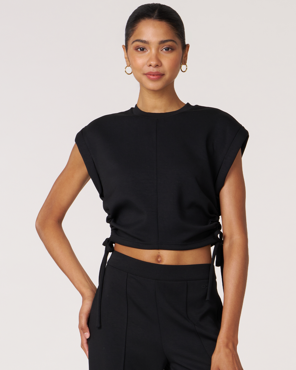 Nadine Scuba Shirring Top