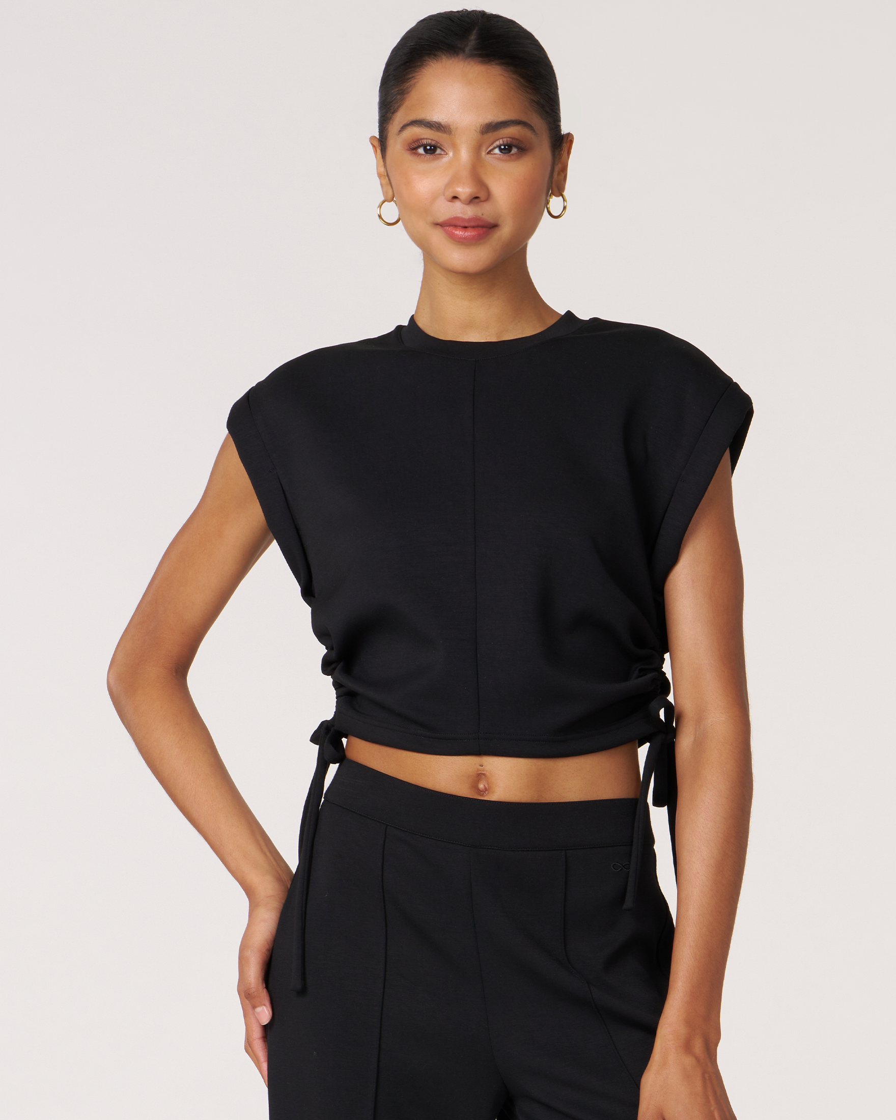 Nadine Scuba Shirring Top