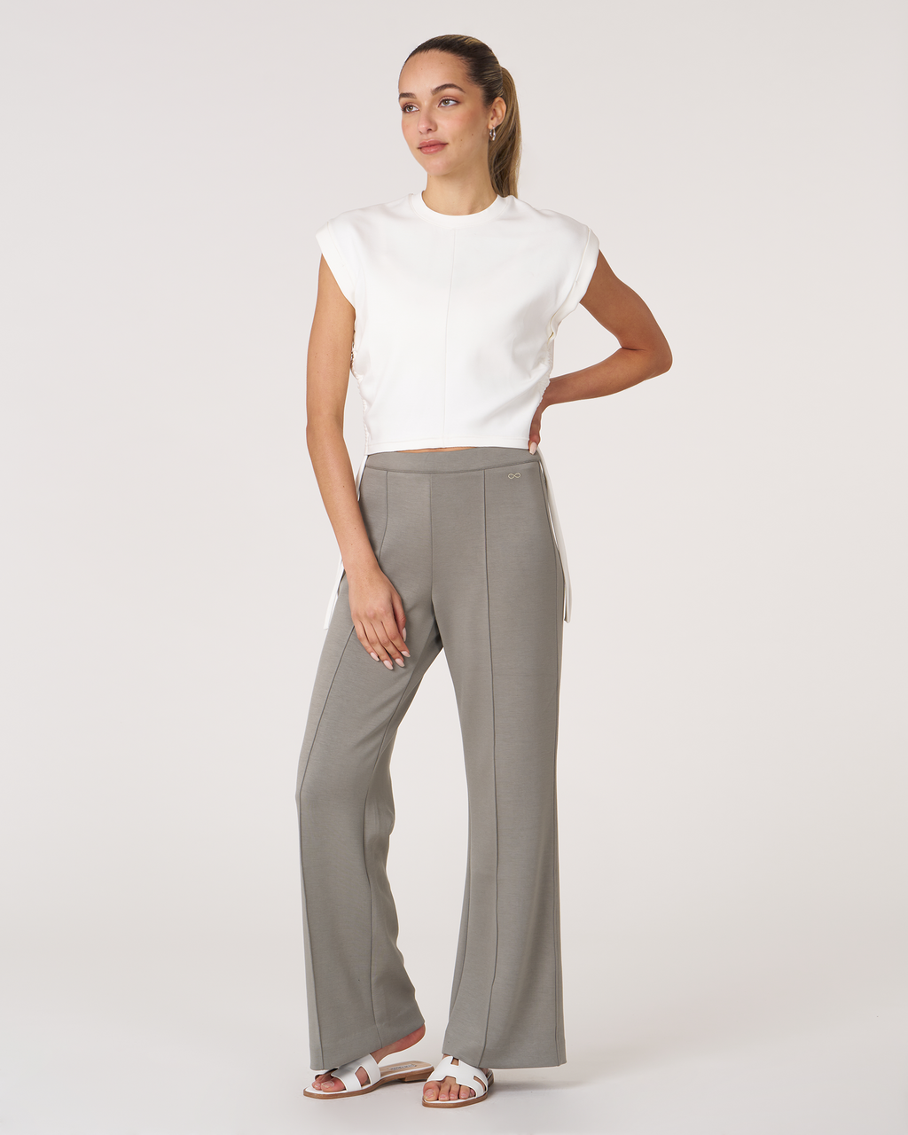 Nadine Scuba Shirring Top