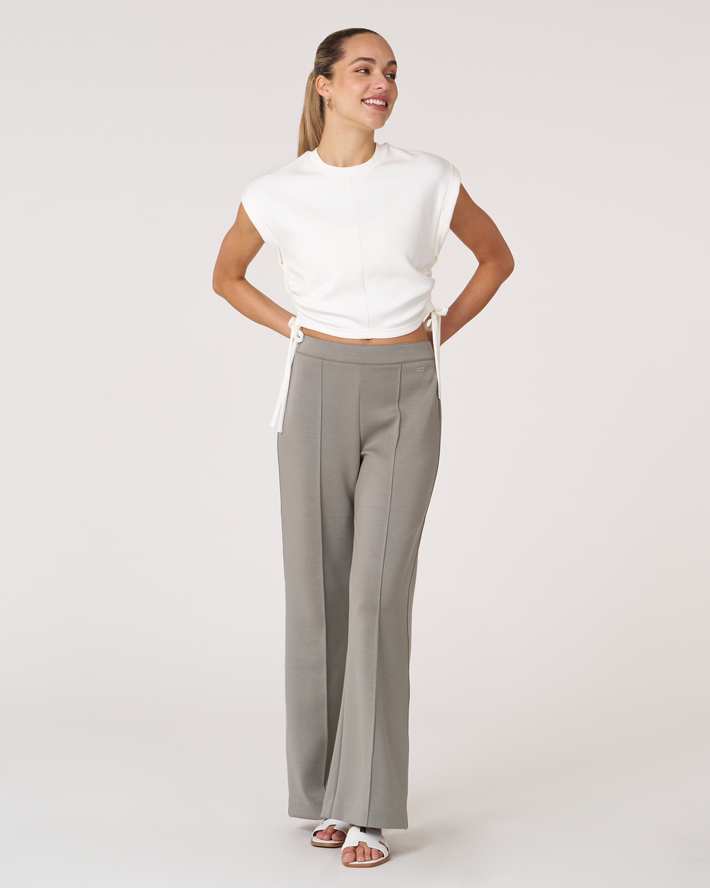 Nadine Scuba Shirring Top