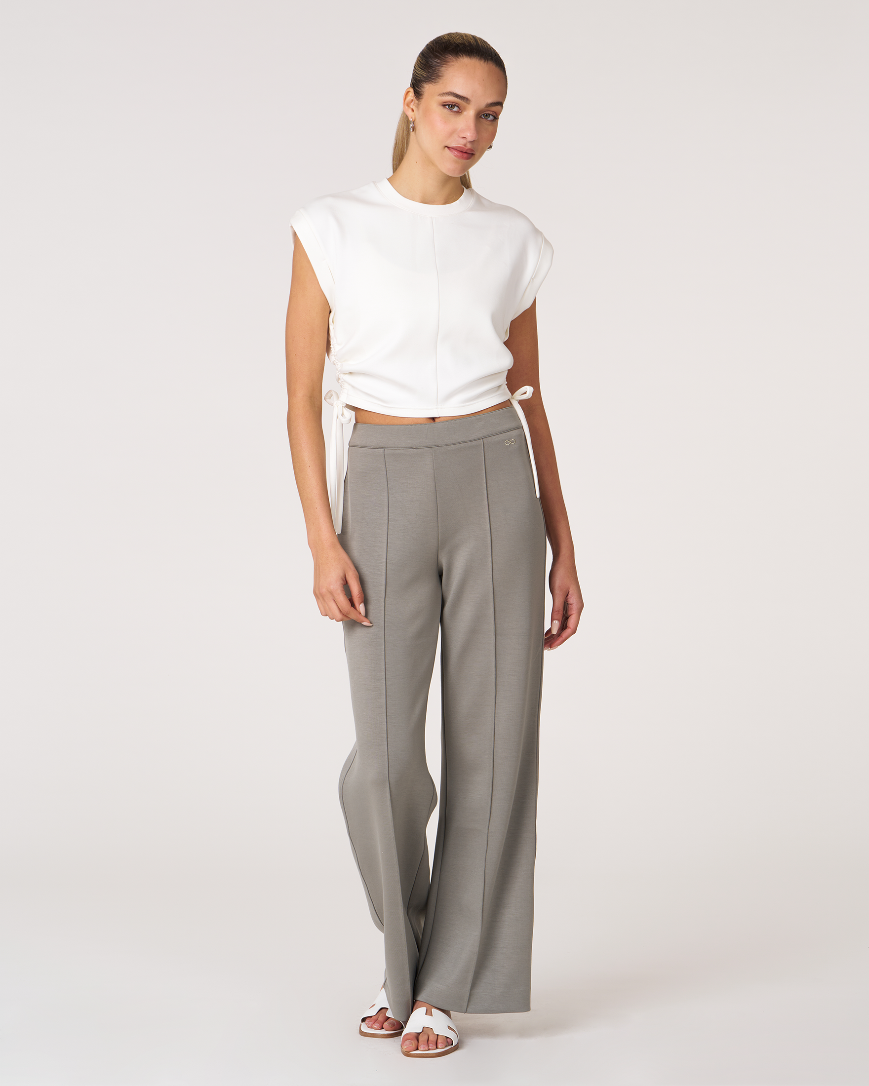 Nadine Scuba Shirring Top