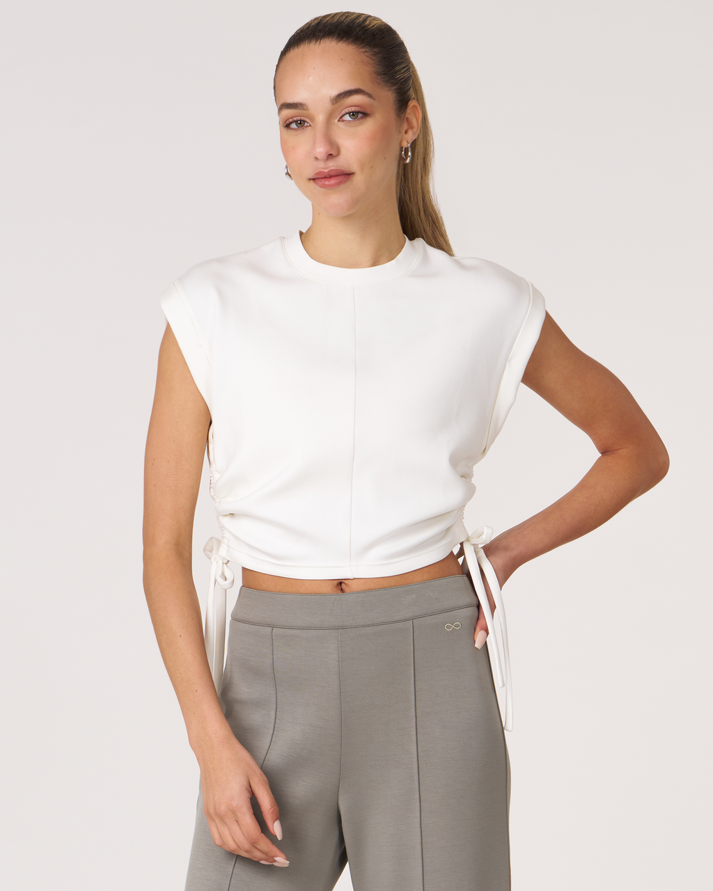 Nadine Scuba Shirring Top