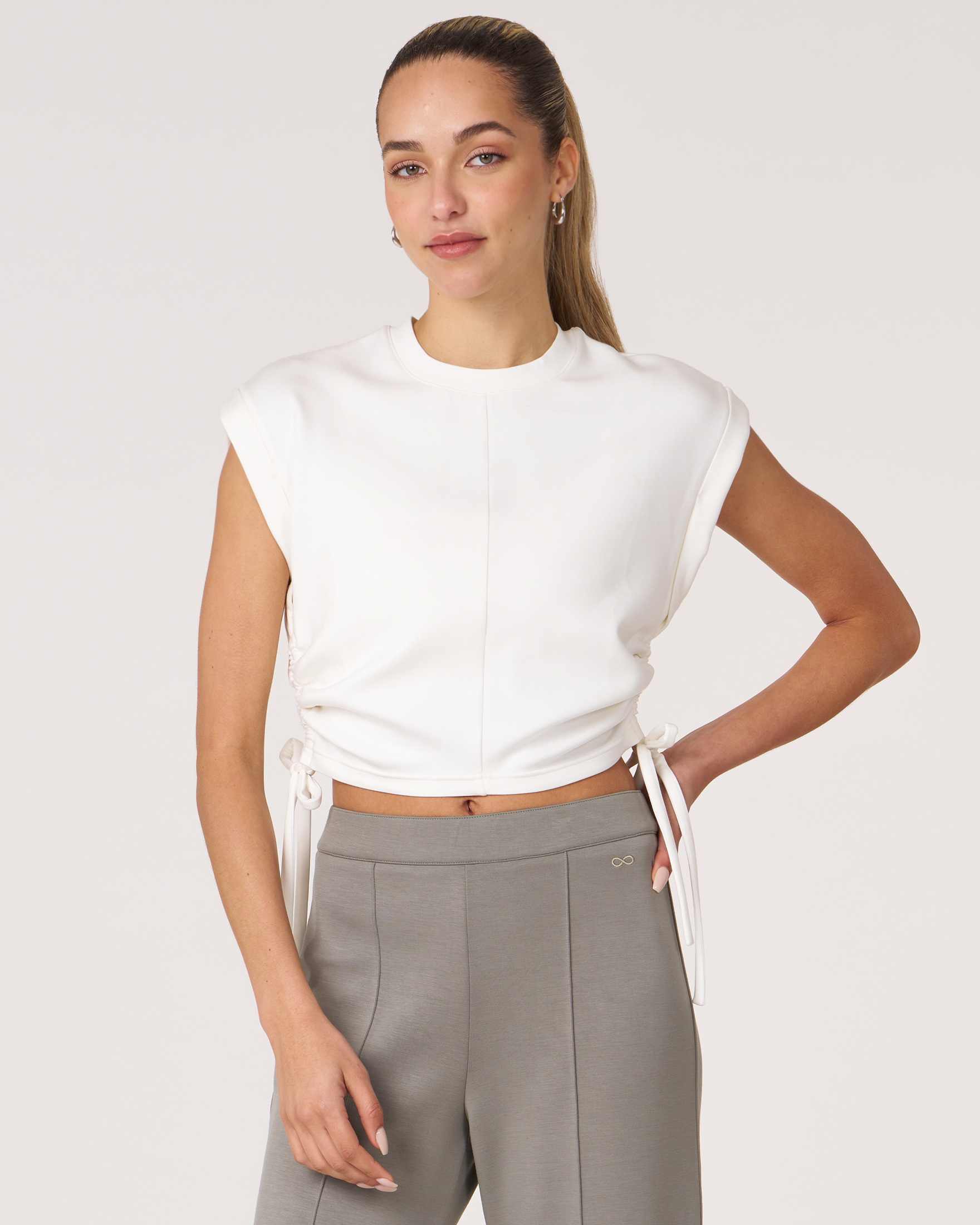 Nadine Scuba Shirring Top