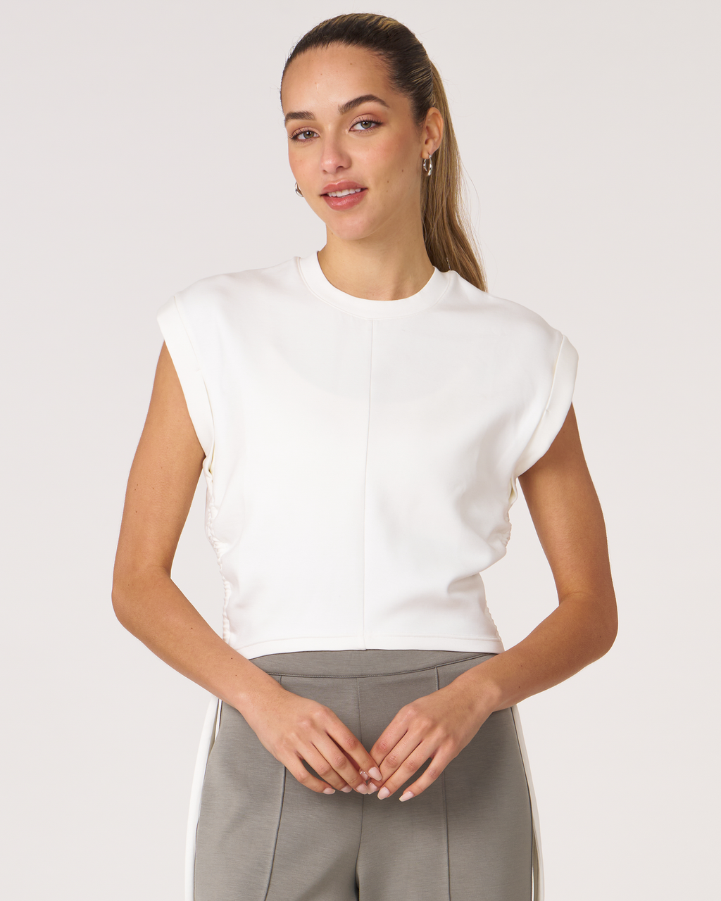 Nadine Scuba Shirring Top